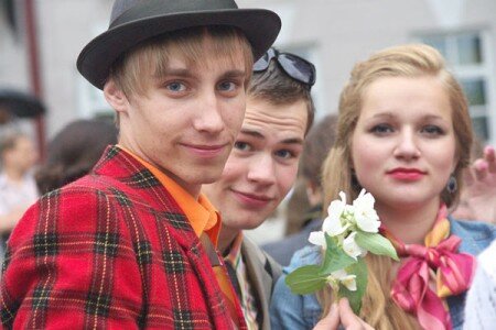 “Стылягі” — яскравы флэшмоб ад віцебскай моладзі. Фота Сержука Серабро