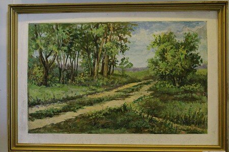 Нелли Сорокина, «Шляхі-дарогі». Выставка в областной библиотеке. Фото Игоря Матвеева.