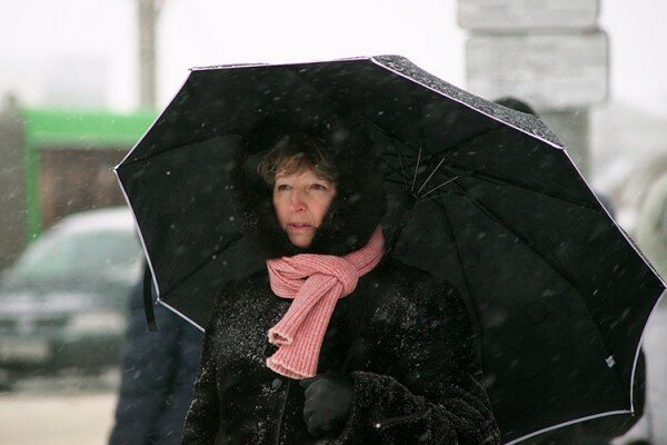 Очередной снежный рекорд побит в Витебске. Фото Сергея Серебро