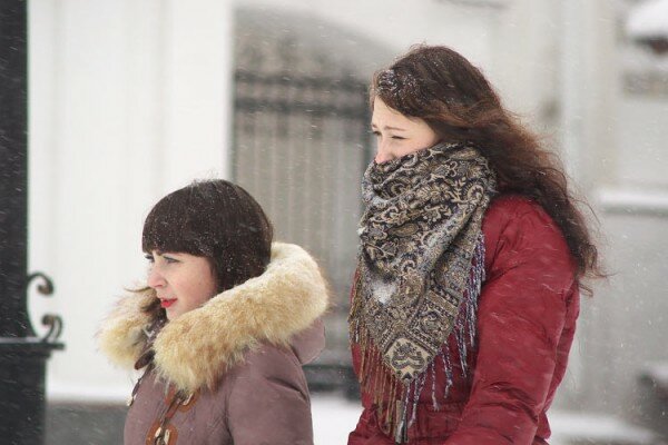 Очередной снежный рекорд побит в Витебске. Фото Сергея Серебро