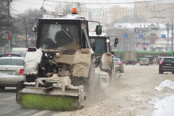 Очередной снежный рекорд побит в Витебске. Фото Сергея Серебро
