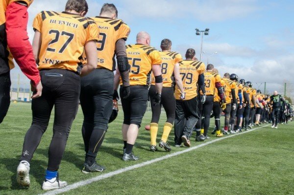 Матч по американскому футболу между командами «Витебские Рыси» и «Гродненские Варвары» прошел в Витебске. Фото Дмитрия Миртича