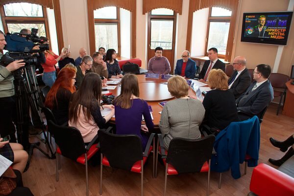 Пресс-конференция, посвященная «Славянскому базару в Витебске». Фото Сергея Серебро