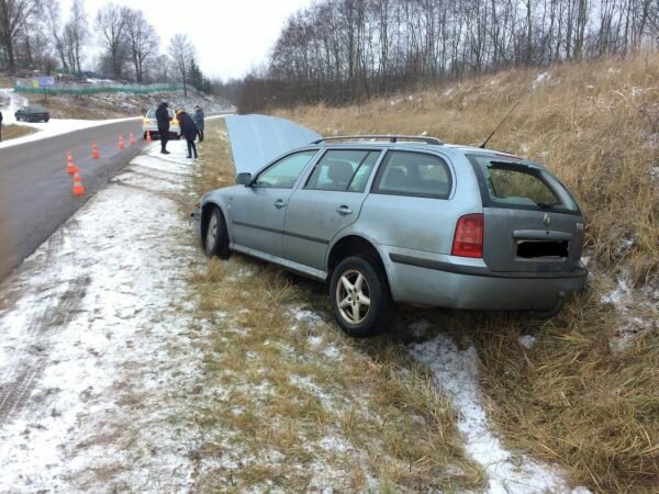 Под Витебском легковушка сбила пешехода и улетела в кювет. Фото ГАИ