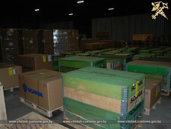 Партию контрабандных запчастей для грузовиков «Scania» задержала Витебская таможня. Фото ГТК