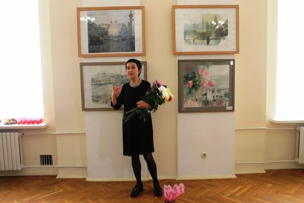 Выставка полупрозрачной акварели Светланы Врублевской «Aquatoria.2019» открылась в Витебске. Фото Юрия Шепелева