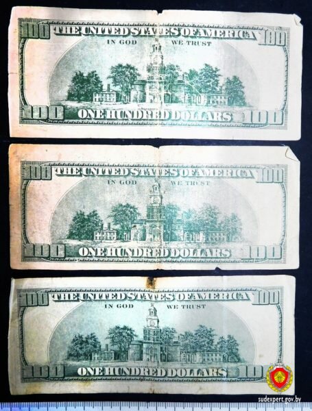 Фальшивки, изъятые в Витебске. Фото УГКСЭ