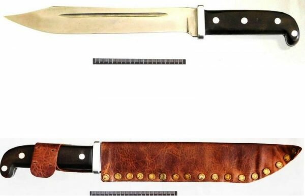 Нож, изъятый у витеблянина. Фото УГКСЭ