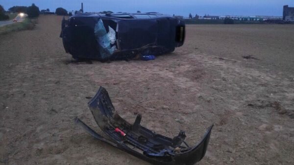 «Volkswagen Bora» перевернулся в Оршанском районе, водитель в больнице. Фото ГАИ