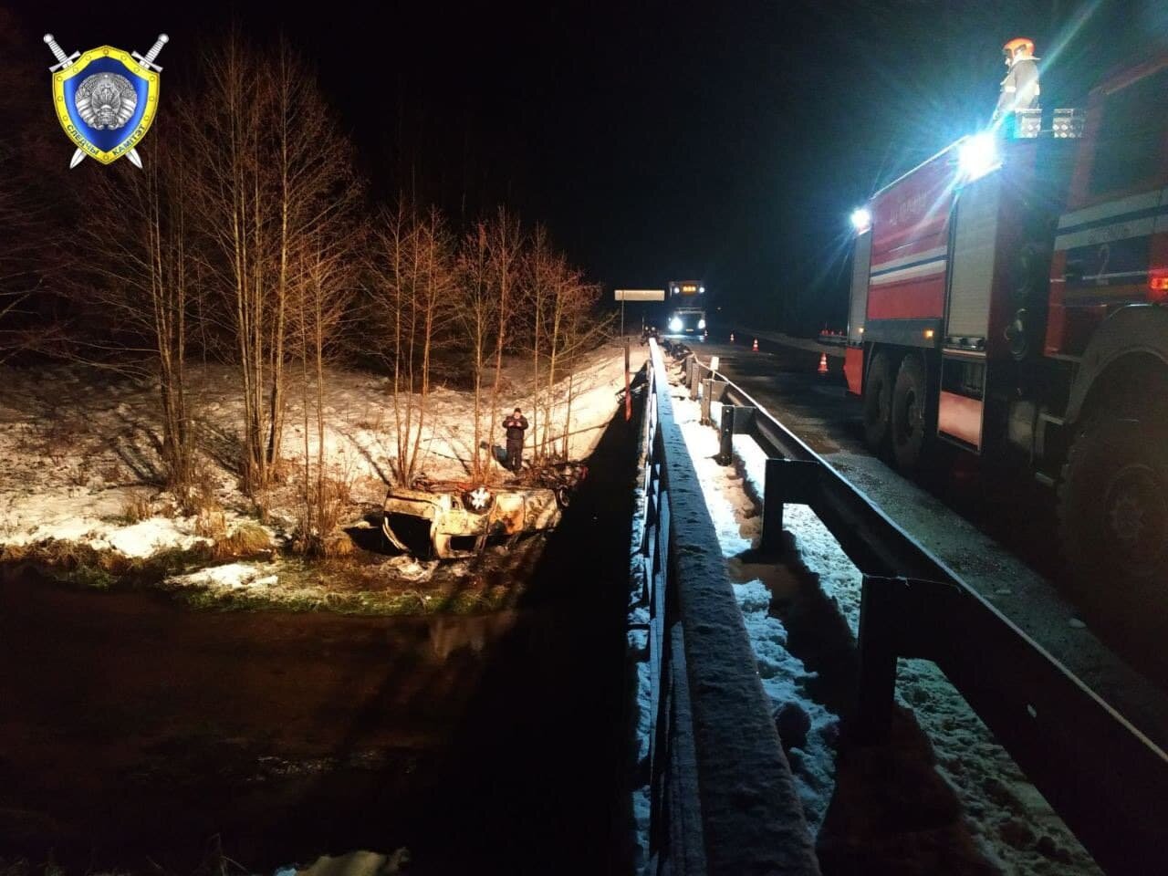 Место ДТП в Докшицком районе. Фото СК