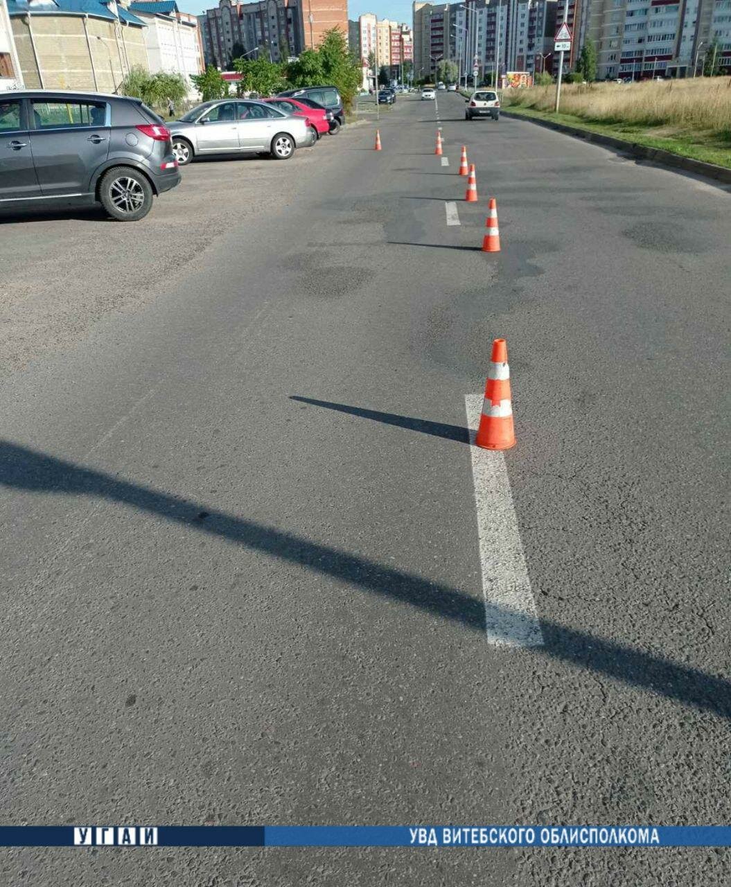 Маленький мальчик попал под машину в Полоцке. Фото ГАИ