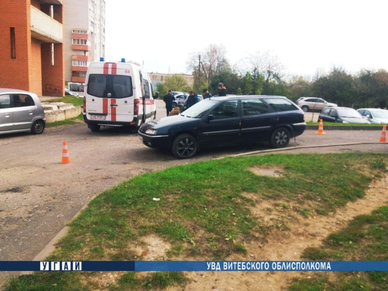 В Полоцке во дворе дома легковушка сбила пешехода. Фото ГАИ