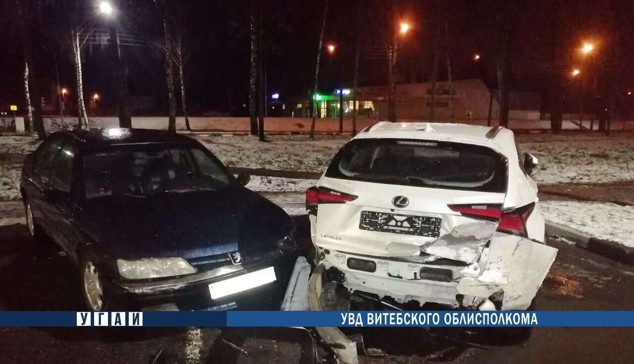 В Новополоцке пьяный водитель повредил 5 авто. Фото ГАИ