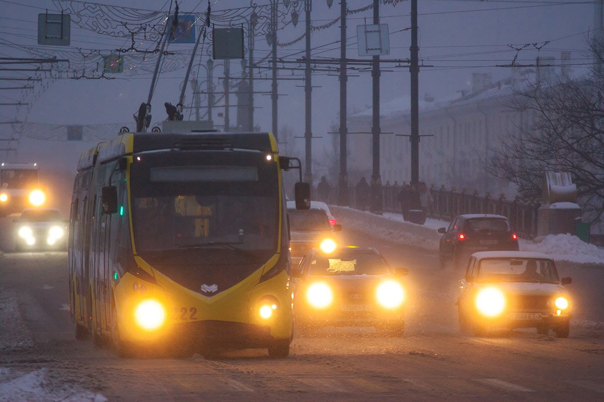 В Витебске выпала почти половина месячной нормы осадков — сильный снегопад обрушился на город в последний день осени. Фото Сергея Серебро